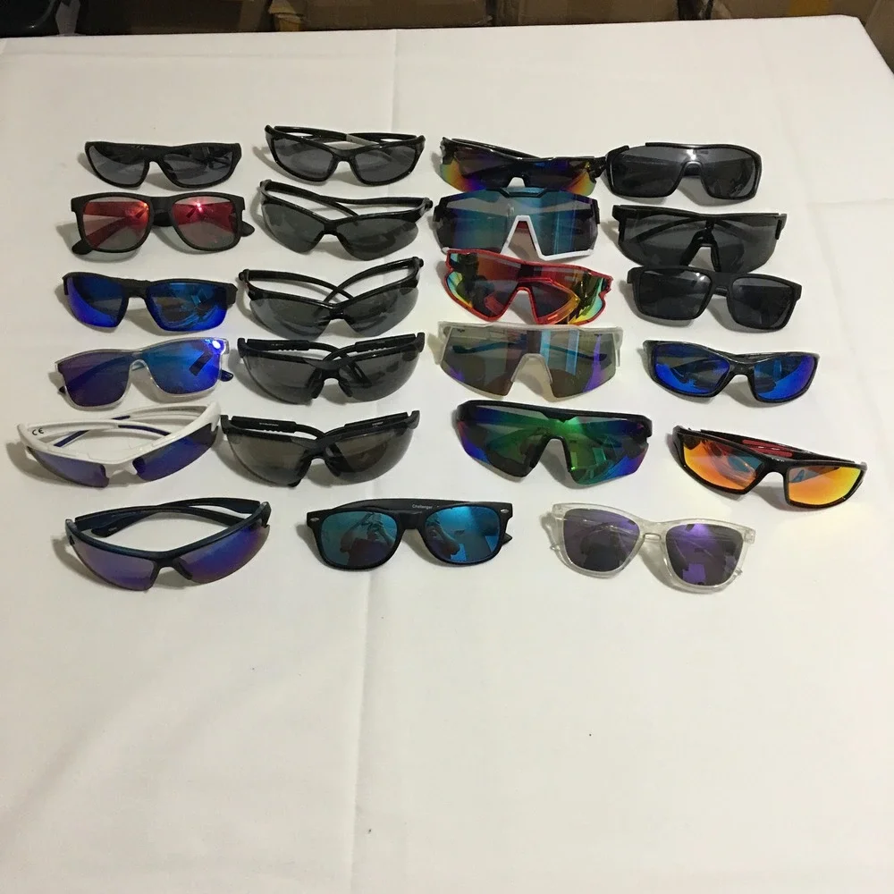 Lot of 23 Mixed Sunglasses Sport Wrap Fashion Unisex One Size Multicolor Bundle